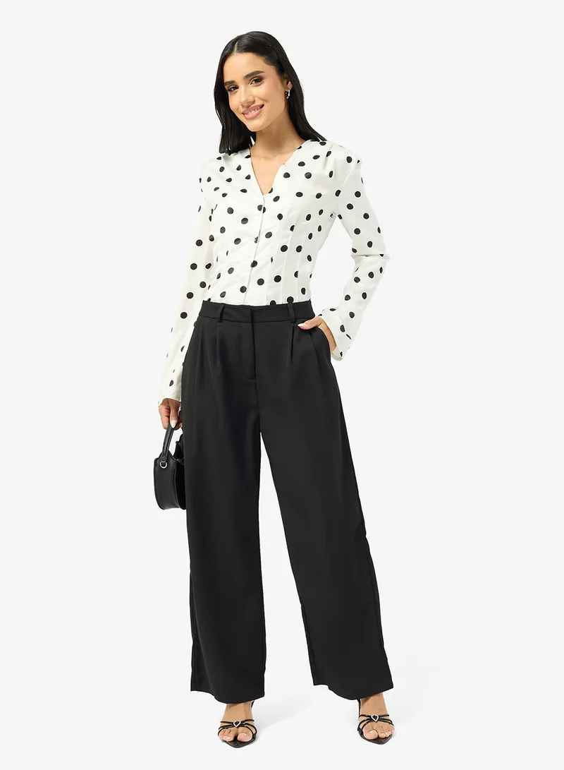 جينجر Belted Straight Fit Pants